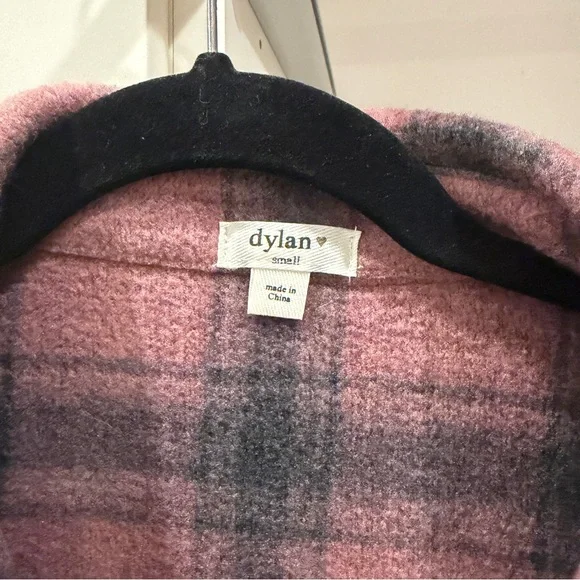 Dylan Pink and Black Fleece Flannel - Picture 2 of 3